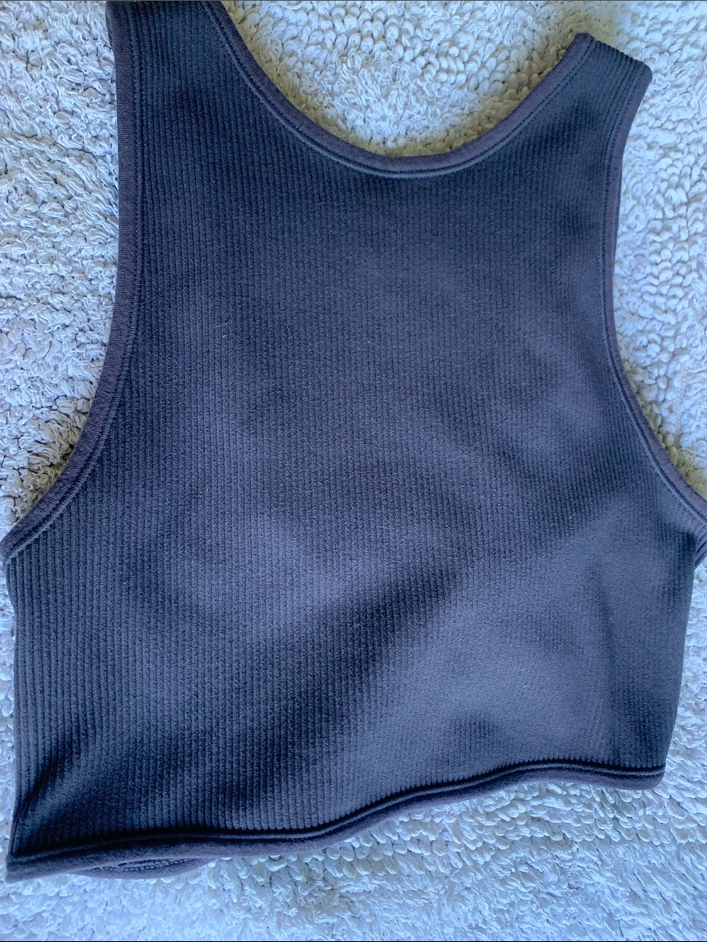 Garage greyTwist-Front Ribbed Crop Top - Picture 3 of 4